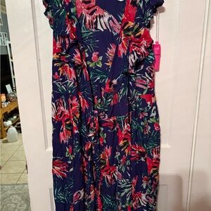 Floral Ruffle robe